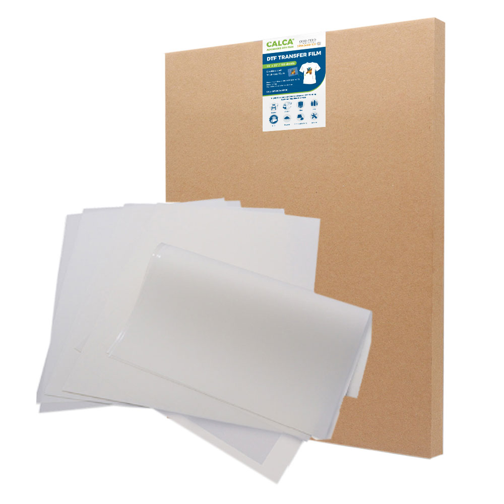 CALCA Pro2 16in x 20in / 40.6cm x 50.8cm DTF Transfer Film - Double Sided, Instant & Easy Peel- 100 Sheets / pack