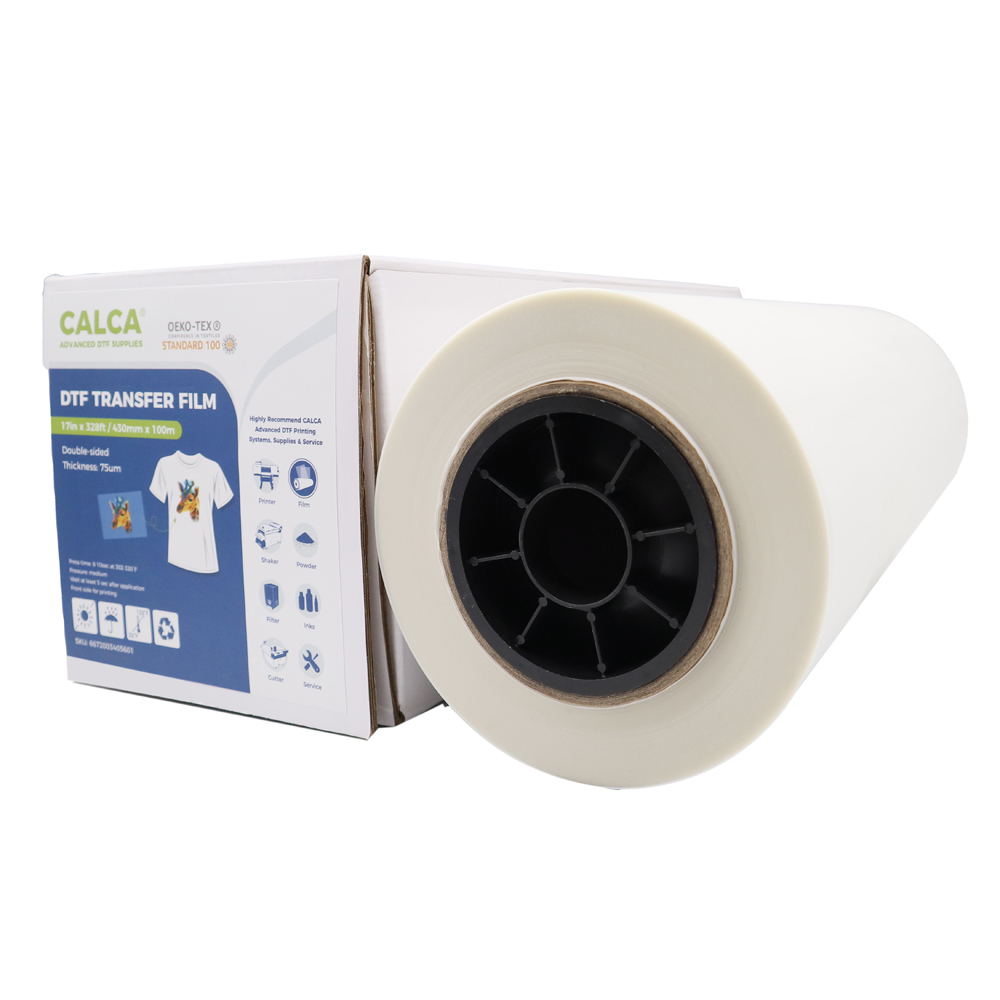 Sample CALCA Pro 17in x 32.8ft / 43cm x 10m DTF Transfer Film Premium Roll,Warm Peel