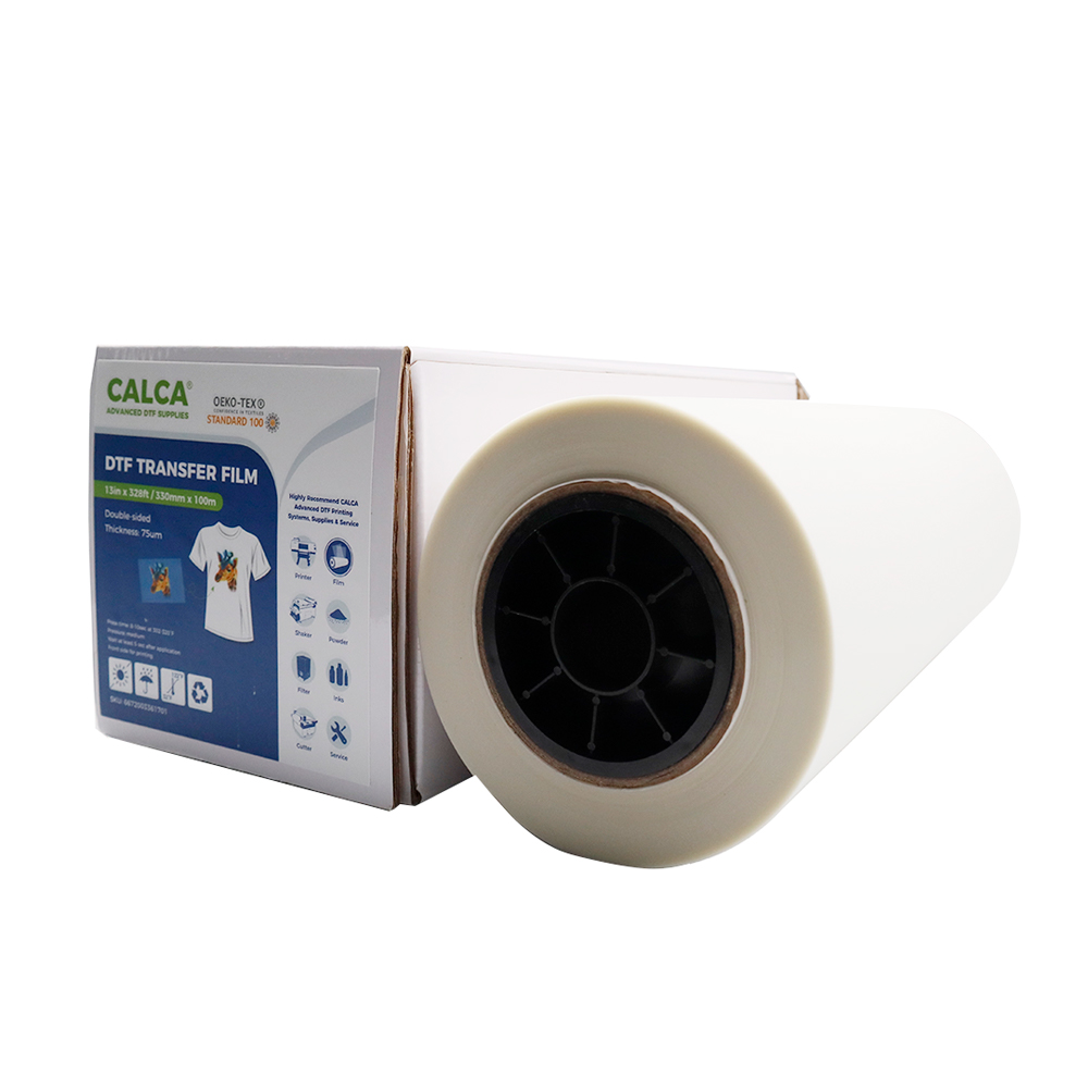 Sample CALCA Pro 13in x 32.8ft / 33cm x10m DTF Transfer Film Premium Roll Warm Peel